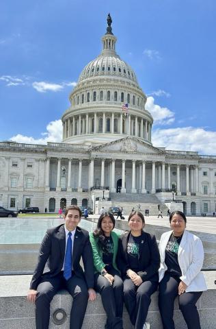 Berenice Verdugo with NMSHSA staff and another intern.